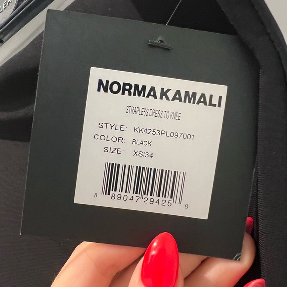Norma Kamali Black Strapless Dress- NWT - Picture 3 of 3